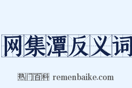 网集潭反义词是什么意思的图片